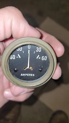 NOS 60 Amp Ammeter Gauge 60-60 For WW2 Willys MB Ford GPW Jeep & GPA SEEP G503 • $135