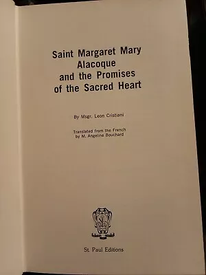 Saint Margaret Mary Alacoque By Cristiano 1975 St. Paul Editions HC • $7.50