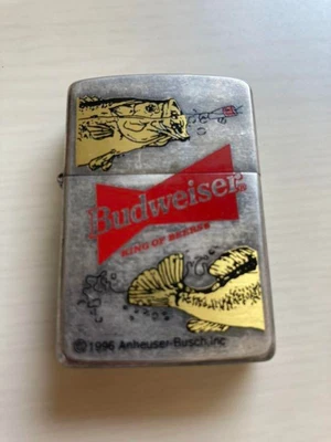$157 • Buy Vintage Zippo 1996 Budweiser Oil Lighter