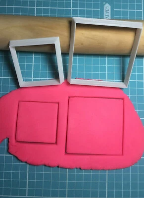 $7.49 • Buy SQUARE Cookie Cutter | Fondant | Biscuit Stamp Embosser V2.0