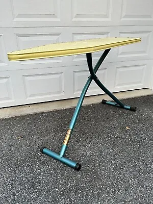 Vintage Metal Proctor Silex Model 60559 Ironing Board Full Size Yellow & Blue • $175