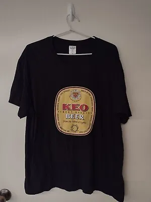 £12.61 • Buy Keo Beer Cyprus Black T-Shirt XL Limassol Be Happy Drink Well