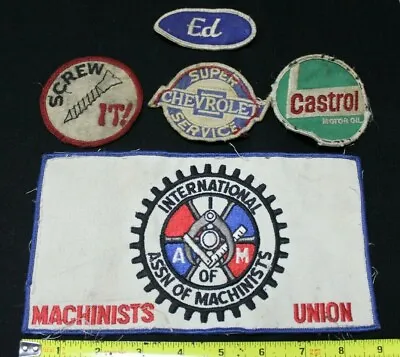 Vintage Patches INTERNATIONAL MACHINISTS UNION Chevrolet Castrol • $9.99