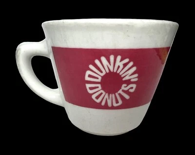 $29.99 • Buy Vintage Dunkin Donuts Diner Mug Pink Stripe Logo Jackson Custom China W11 USA