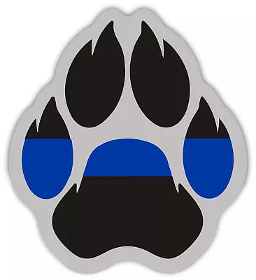 K9 Paw Blue Line 3m Sticker Police Pd  Revers Bumper Sticker Decal Millitary • $51.99