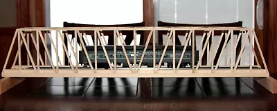 O Gauge Handmade Poplar Thru Truss Bridge 42  Long For Lionel K Line MTH Etc. • $83.95