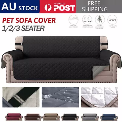 2023 1/2/3 Seater Pet Sofa Protector Cover Quilted Couch Covers Lounge Slipcover • $15.90