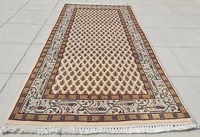Authentic Hand Knotted Badam Gul Mir Wool Area Rug 4.9 X 2.4 Ft (1088 SU) • $99.99