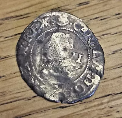 Charles I Silver Half Groat (two Pence) .925 Silver Twopence Hammered Coin No8 • £25