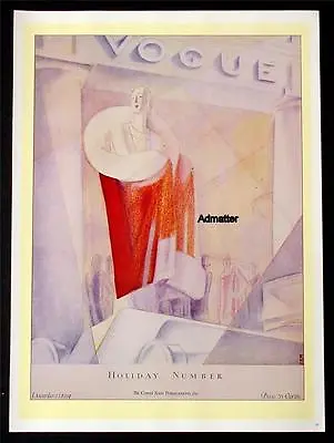 Vogue Fashion Magazine Cover Poster Dec 1924 Eduardo Garcia Benito Art Print! • $15.99