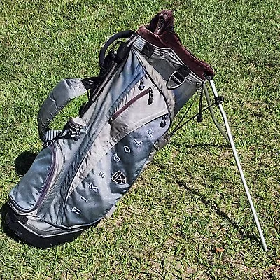 Nike Ultra Light Stand Golf Bag Stand SlingShot Strap Carry Izzo - Black/Gray • $49.99