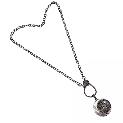 Oxidized Silver Chain Necklace With Black Spinel Lobster ClaspSpinel Clasp • $288.18