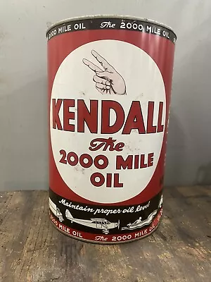 Kendall 5 Qt Empty Metal Motor Oil Can • $350