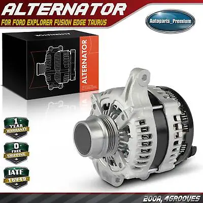 Alternator For Ford Explorer Fusion Edge Taurus Lincoln MKC MKT 200A CW 4-Groove • $149.99