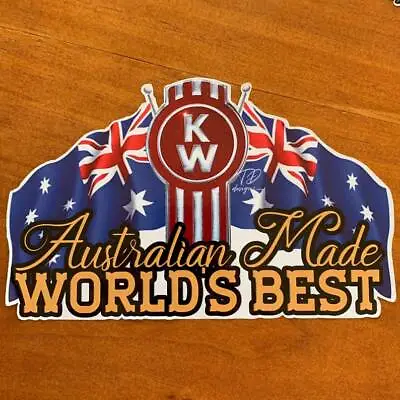 Kenworth Truck Australian Made Worlds Best Flag Decal Sticker • $5
