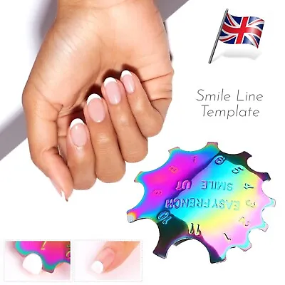 French Smile Metal Nail Cutter Template Acrylic Gel Manicure C Line Stencil Edge • £4.25