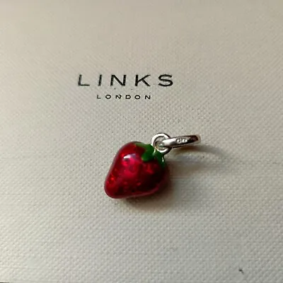Links Of London Silver Red Enamel Strawberry New • £23.99