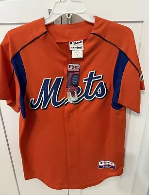 Majestic Orange Athletic Jersey New York Mets Baseball NWT Size S • $35