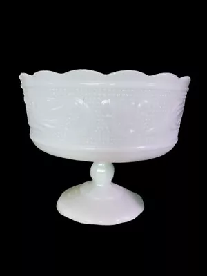 E.O. Brody CO. Cleveland White Milk Glass Compote Bowl/candy Dish.  • $15