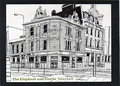  Elephant And Castle Vauxhall London England. English Pubs-drawing By T.Hicks • £0.99