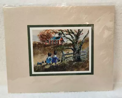 Ed Gifford  The Schoolhouse Oak  Amish Farm Art Signed Print 1988 • $9.99