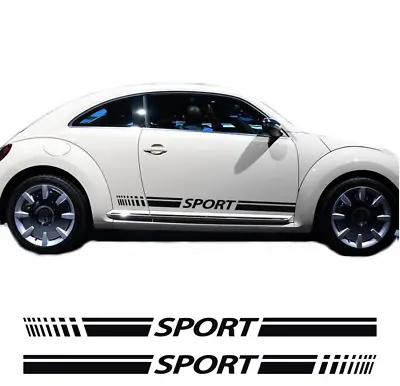 $36.99 • Buy 2 PCS Side Door Stripe Sport Car Sticker For Volkswagen VW Beetle Vinyl Decals