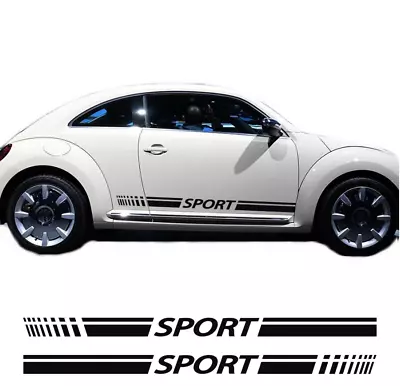 2 PCS Side Door Stripe Sport Car Sticker For Volkswagen VW Beetle Vinyl Decals • $36.99