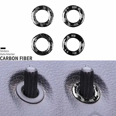 Carbon Fiber Interior Door Lock Pin Cover For Benz C E Class W212 W205 GLC X253 • $11.99