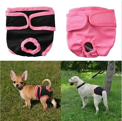 Washable Female Dog Puppy Pet Nappy Diapers Season Menstrual Sanitary Pants Safe • £4.27