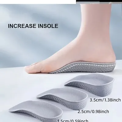 Unisex Insole Heel Lift Insert Shoe Pad Height Increase Cushion Elevator Taller • $8.99