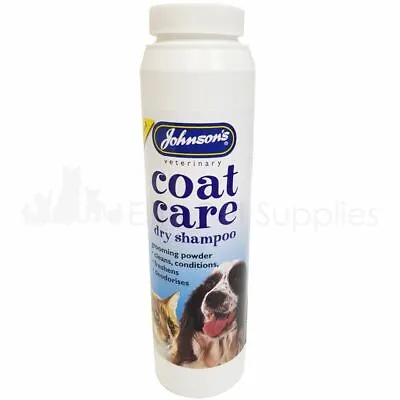 £5.45 • Buy Johnson's Coat Care Dry Shampoo For Cats Dogs - Easy To Use Powder 85g