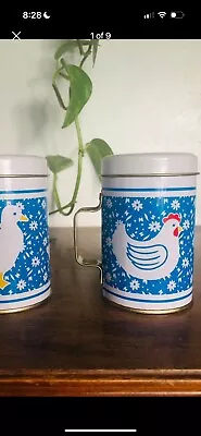 Vintage Tin Chicken And Duck Salt And Pepper Shakers • $14.95