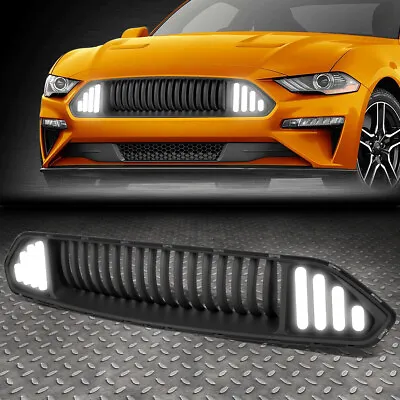 [vertical Slat]for 18-20 Ford Mustang Front Bumper Upper Grill Grille W/ Led Drl • $59.88