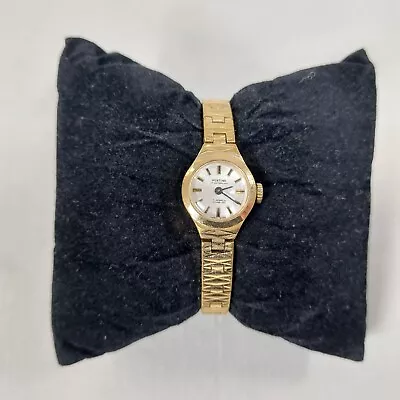 Montine Ladies Watch Vintage Hand Wind Swiss Made 17 Jewels Incabloc Gold Tone • $49.72
