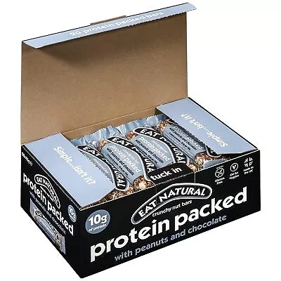 Eat Natural Protein Bars Protein Packed Peanuts & Chocolate Nut Bar — 20 X 45... • £15.51