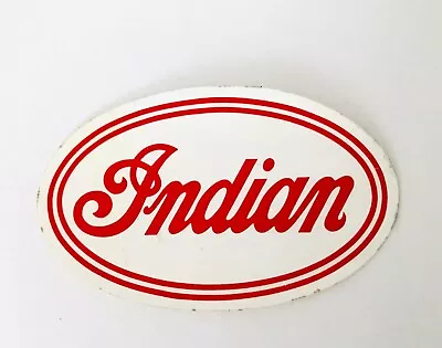 Vintage Indian Motorcycle Red Logo Oval Sticker Decal Bike Emblem Ride Accessory • $18.95