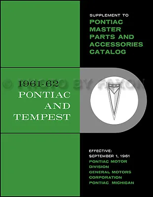 $59 • Buy 1961 1962 Pontiac Master Parts Catalog Bonneville Catalina Grand Prix Tempest