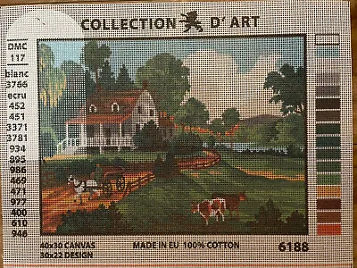 $22.99 • Buy Needlepoint Canvas 30x40  Summer Day Canvas Only 12x16 Inch