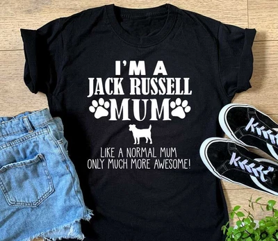 £10.99 • Buy Ladies I'm A Jack Russell Mum Much More Awesome T Shirt Funny Dog Mama Gift Top