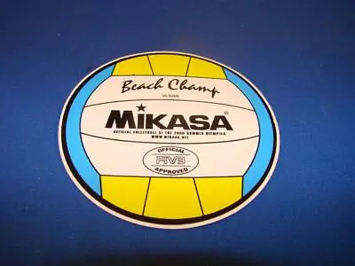 Mikasa Beach Champ 2000 Olympics Volleyball Sticker 3  Free Shipping • $9.99