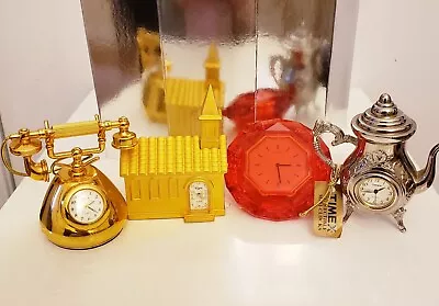 Collectible Vintage TIMEX ELGIN Mini-clocks Jewelry Lot • $27