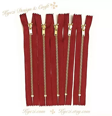 3 5 10 Pcs Metal Teeth Closed End Zippers - 7  8  9  10  Inch Zipper Gauge 3 • $5.50