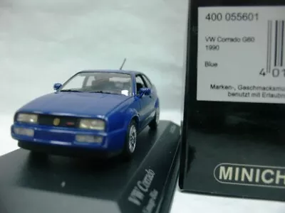 WOW EXTREMELY RARE VW Corrado G60 1.8 Turbo 1990 Limoge Blue 1:43 Minichamps-R32 • $171.76