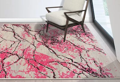 LoomBloom Lightning Pink Beige Black Modern & Contemporary Area Rug Multi Sizes • $269.99