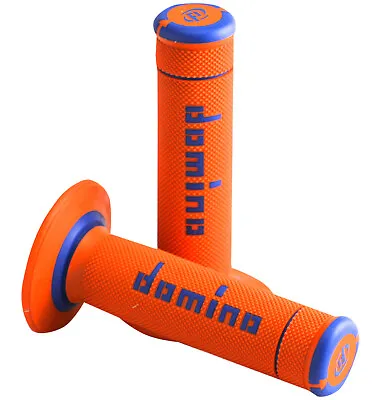 Domino Xtreme Twist Throttle Handlebar Grips Orange/Blue (A19041C4845) • $28.66