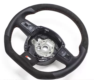 Steering Wheel Audi A4 A5 A6 A3 Q5 S-Line Alcantara Flattened Multi Function • £272.29