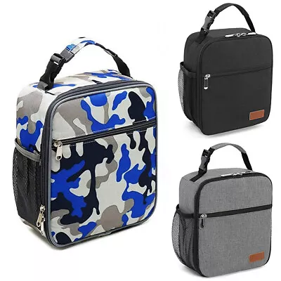 Insulated Lunch Bag Box For Women Men Thermos Cooler Hot Cold Adult Food Tote • £7.57