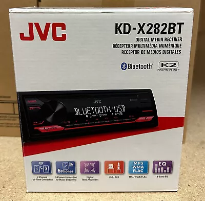 JVC Bluetooth Digital Media Receiver Car Radio Stereo USB IPhone Bluetooth 282BT • £79.99