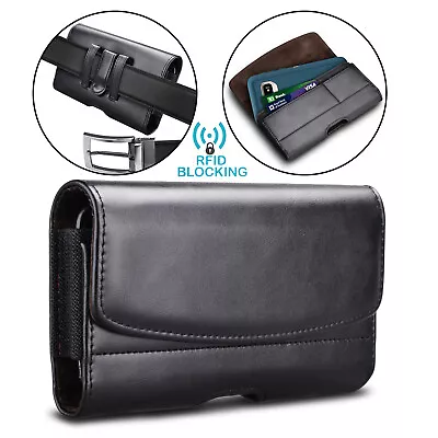 Cell Phone Holster Belt Clip Loop Pouch Leather Wallet Case For Iphone Samsung • $9.89