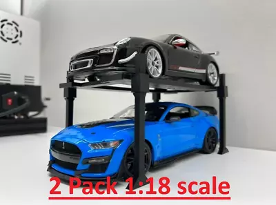 2x Car Lift 1:18 Scale Diecast Model Display Stand - Choose Your Color! • $26.99